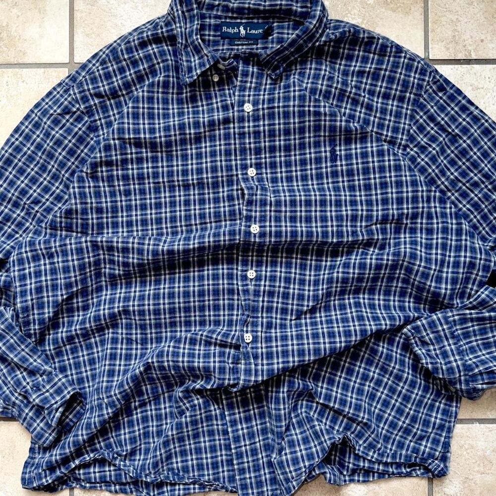 Ralph Lauren Custom Fit Button Up Dress Shirt - Size XL